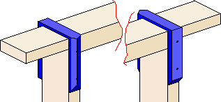 Plastic Hoffman adaptor bridled over 22 mm straight sided frame