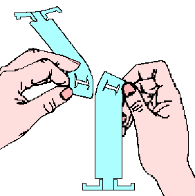 Bayvarol strip being joined lengthwise (Fig 2)