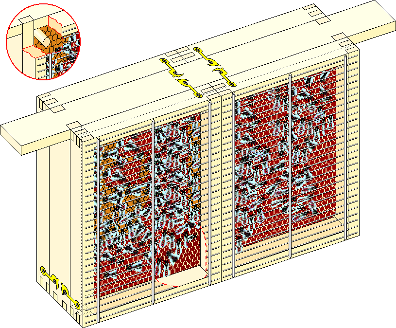 B. S. National frame fitted with 'DRONEX' drone retaining grids