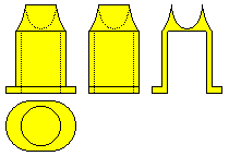 plastic cup for channel mounting