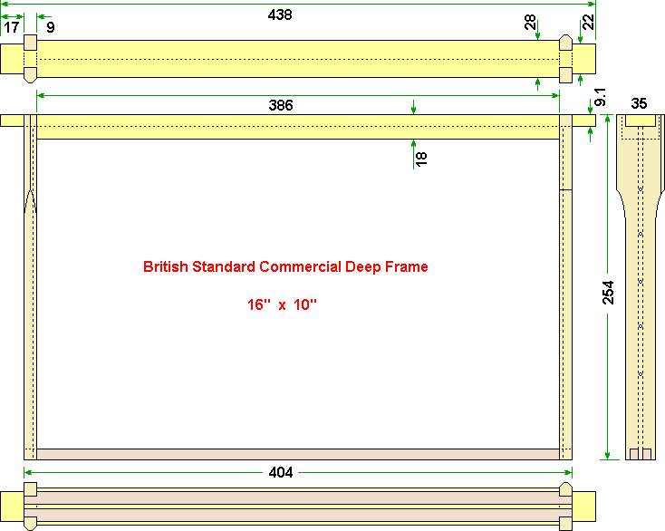 British Standard Commercial Deep Frame Dimensions