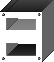 A Stack of Laminations Forming a Core