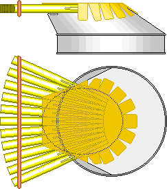 Duck's foot experimental bee smoker nozzles