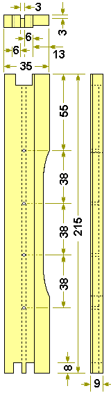 frame side bar for hinge acceptance