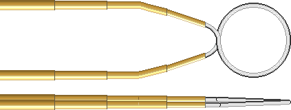 Single turn coil with brass tube support wires