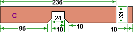 Piece for accurate positioning of top bar ends