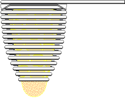 Spiral Queen Cell Protector in use