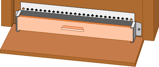 Star Shaped Pollen Stripper, original hole shape, mounted on a trap