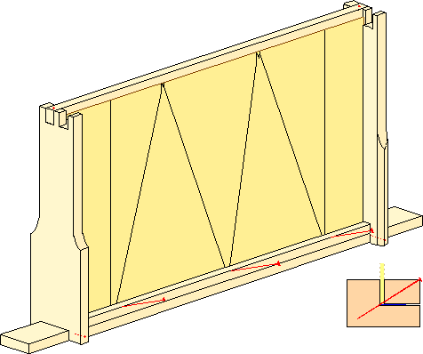 Nailing of wedge bar