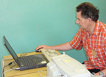 Brendan booking in the candidates for the exams