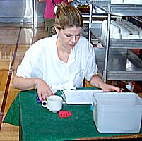 Dining hall monitoring of ID cards