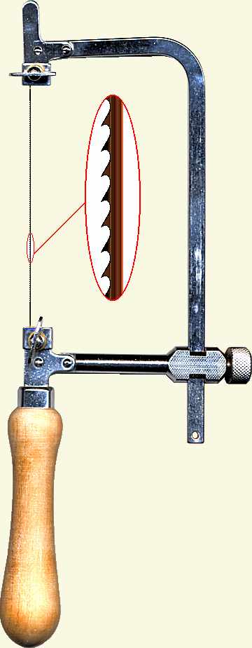 Adjustable framed piercing saw with 70 mm throat